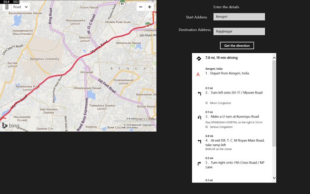 Map output after writing code 